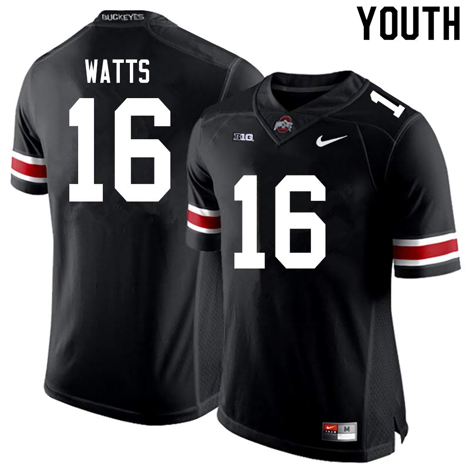 Ryan Watts Ohio State Buckeyes Youth NCAA #16 Nike Black College Stitched Football Jersey MTW3556KW